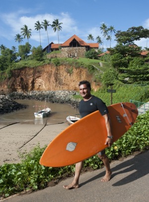 Surfing in Sri Lanka.