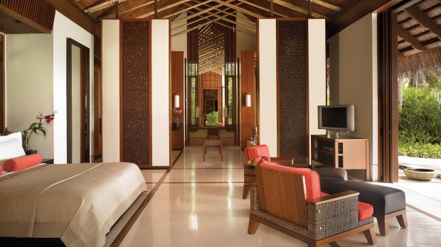 A Beach Villa at One&Only Reethi Rah.