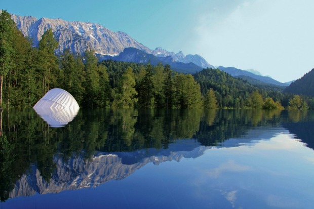 The high-altitude swim: Swimming amid the snowdrifts is one of the highlights of a winter visit to Schloss Elmau, the ...