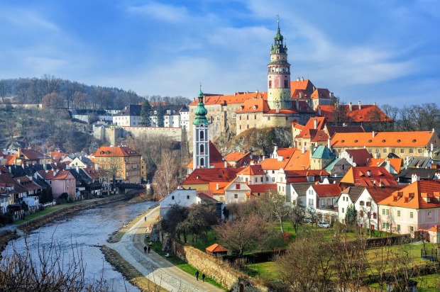 CESKY KRUMLOV, CZECH REPUBLIC: This is fairytale Bohemia, a quaint little town of Gothic spires and Baroque churches, of ...