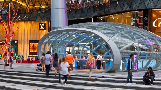 Orchard Mall, in the shopping district of Orchard Road.