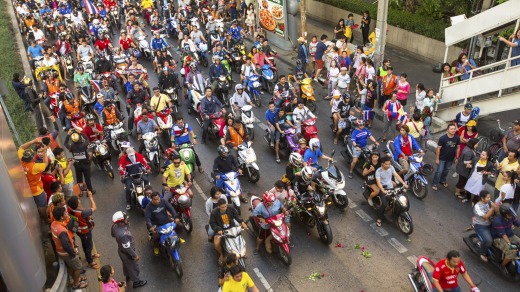 Traffic in Thailand is terrible.