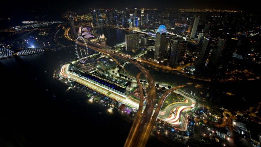 The F1 Singapore Grand Prix circuit.