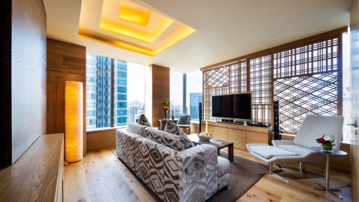 Oasia hotel, Singapore. Club Suite living room