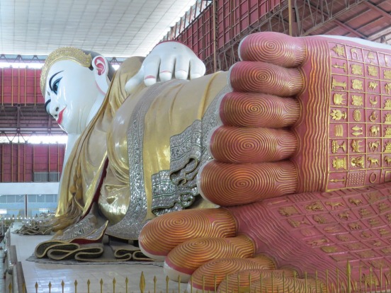 THE RECLINING BUDDHA: One of Myanmar's most stunning reclining Buddhas is the Chaukhtatgyi Buddha​ housed within an ...
