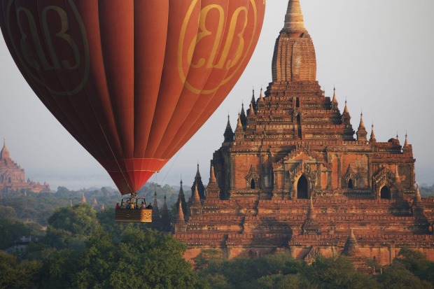 HOT-AIR BALLOONING. The arid Bagan plain is studded with more than 2500 Buddhist monuments dating from as far back as ...