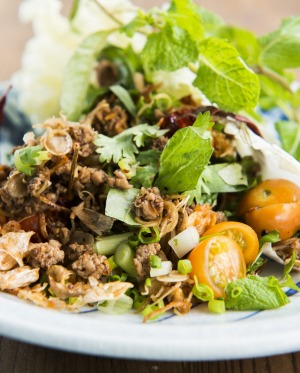 Larb kua kai from Long Chim.