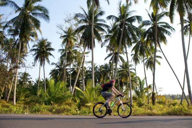 Riding in the Thai heat is challenging.