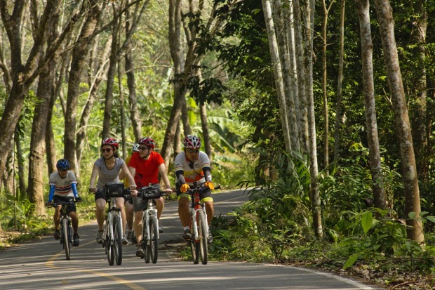 We take back roads through forest areas where there is little traffic.