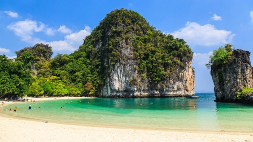 Hong Island, off Krabi. The well-earned paradise at the end of the road.