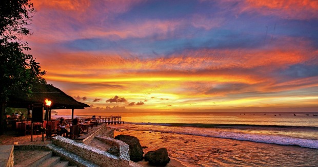 Sunset at the resort.