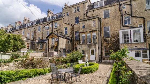 The back garden view of Jane Austen's home.