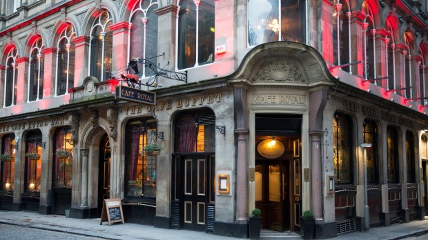 Exterior of Cafe Royal, Edinburgh, Scotland.