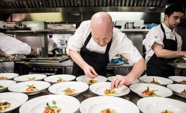 Chef Shay Cooper at work in The Goring.