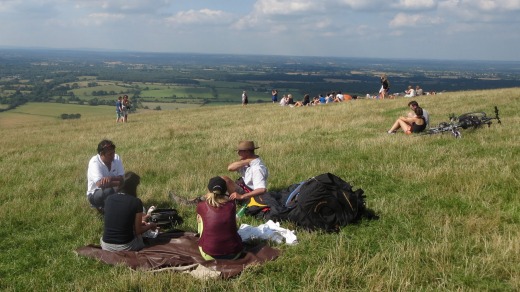 Picnicking at Devil's Dyke.