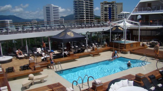 Seabourn Odyssey berths in Cairns.