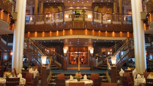 Formal dining: Meals at sea can be quite an occasion.