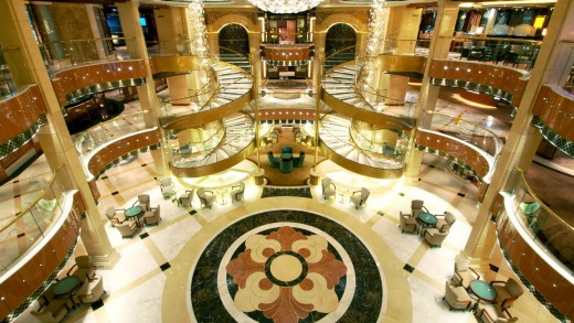 Lavish surroundings: The Regal Princess' Piazza.