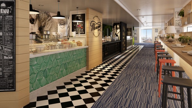 Foodie experience: Pacific Aria and Eden passengers can try a range of food outlets available at The Pantry.