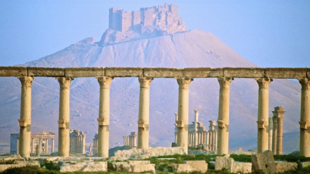 The Roman ruins of Palmyra in Syria.