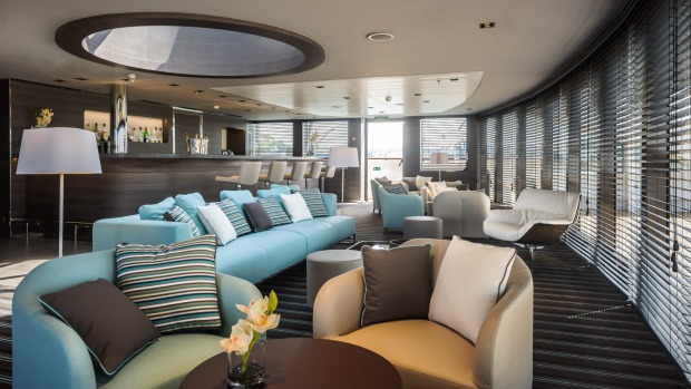 Relax at the bar on Le Soleal cruise ship.