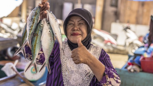 A local market in Sulawesi.