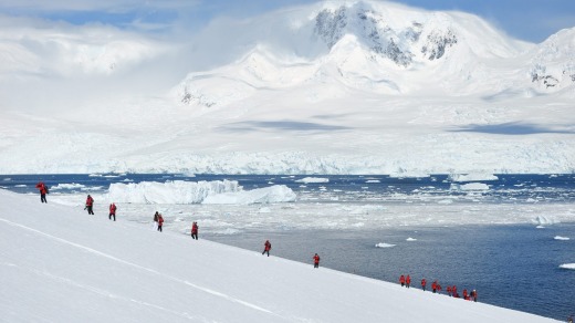 Hiking in Antarctica is on the cards when cruising with Ponant.