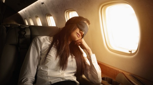 Eye masks are a must on a long-haul flight.