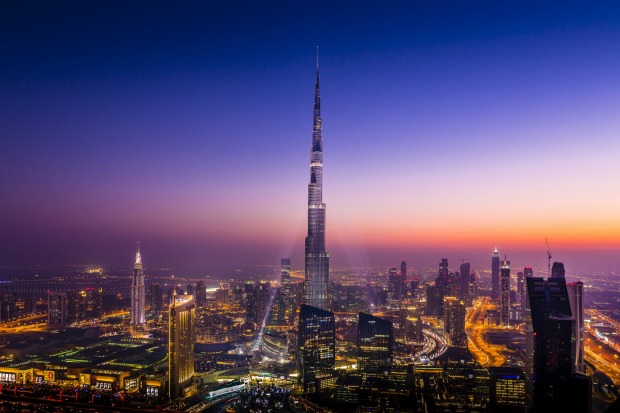 Dubai skyline.