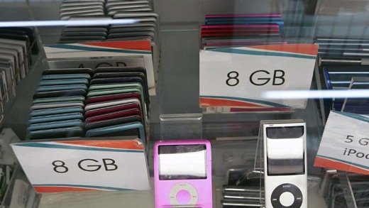 Multiple iPods left behind on flights are available for purchase at Unclaimed Baggage.