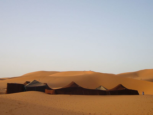 Tents in the desert