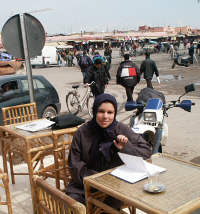 Coffee on the edge of Djemaa