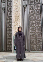 Michele in front of the mosque