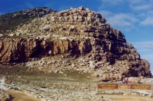 The sign do inform us that we are at the world-famous Cape of Good Hope.