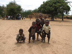 Children in the Ikola village on the shores of Lake Tanganyika