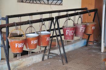 Fire extinguishers at the Canacona station in Goa (Â©MRandin)
