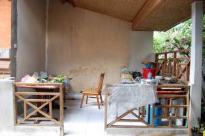 Open-air kitchen area