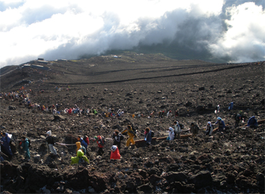 View from the top of Mt. Fuji