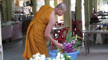 A monk at a temple.