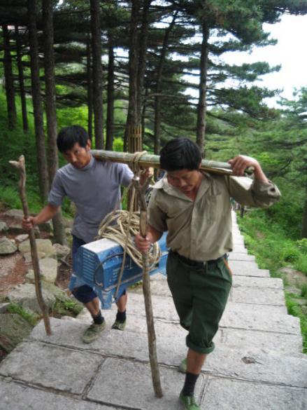 Hauling Compressor Up Yellow Mountain