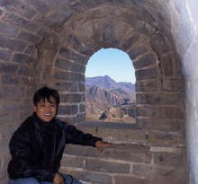 Leo in a Great Wall lookout tower