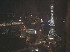 Nighttime city view