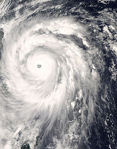 Typhoon Jangmi at Category 5 intensity