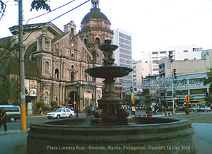 Plaza San Lorenzo Ruiz and the Binondo Church