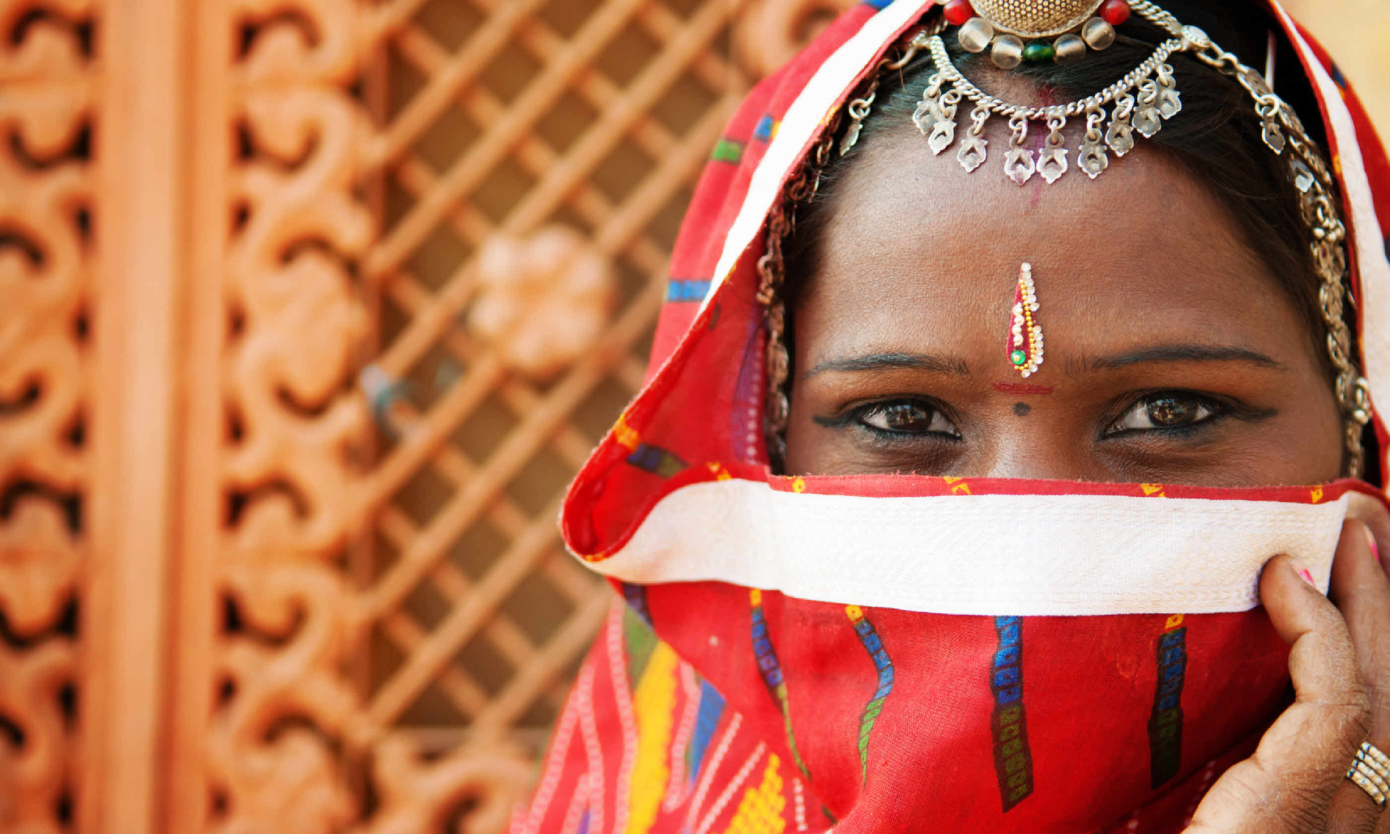 Indian woman in sari costume (Shutterstock: see credit below)