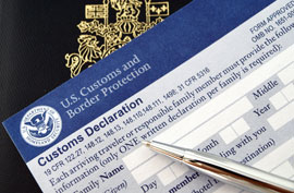customs declaration form passport cbp