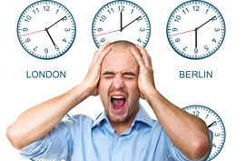 jet lag time zones angry man stress