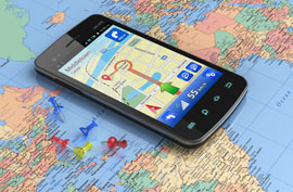 smartphone world map gps