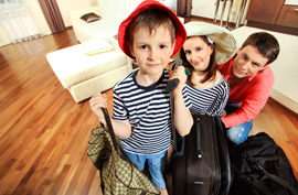 suitcases travel family