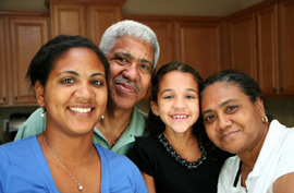 family kitchen home together